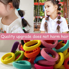 Colorful Cartoon Flower Fruit Scrunchies Hair Bands for Baby Girls