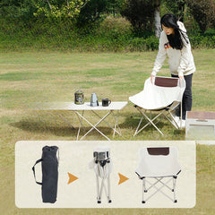 Portable Folding Chair Aluminum Alloy Moon Chair for Outdoor Camping Picnic