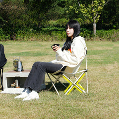 Portable Folding Chair Aluminum Alloy Moon Chair for Outdoor Camping Picnic