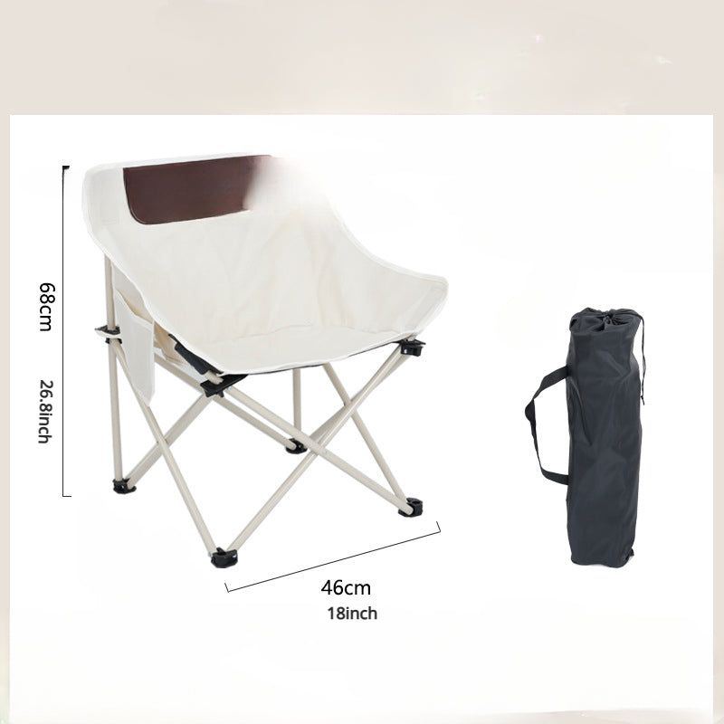 Portable Folding Chair Aluminum Alloy Moon Chair for Outdoor Camping Picnic