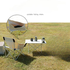 Portable Folding Chair Aluminum Alloy Moon Chair for Outdoor Camping Picnic