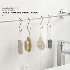 1pc Stainless Steel S Shape Hook Bathroom Cabinet Door Coat Towel Hanger