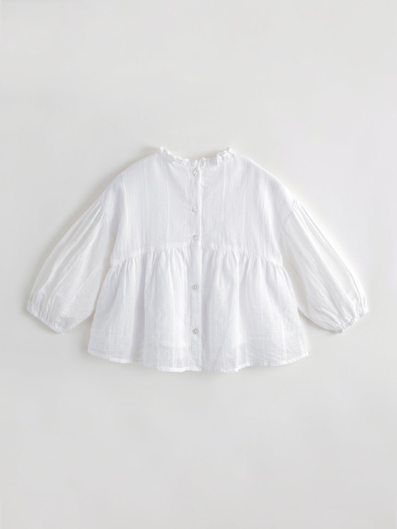 MARC&JANIE Girls Cotton Peplum Blouse Ruffle Collar Shirt