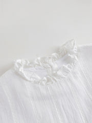 MARC&JANIE Girls Cotton Peplum Blouse Ruffle Collar Shirt