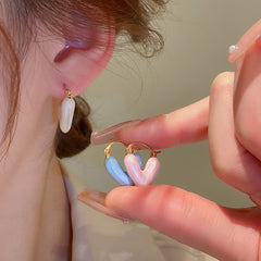 Dripping Love Heart Shape Earrings Women's Accessories Holiday Gift
