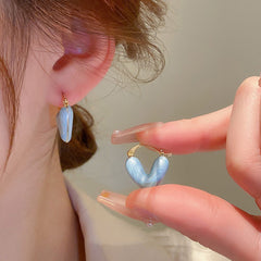 Dripping Love Heart Shape Earrings Women's Accessories Holiday Gift