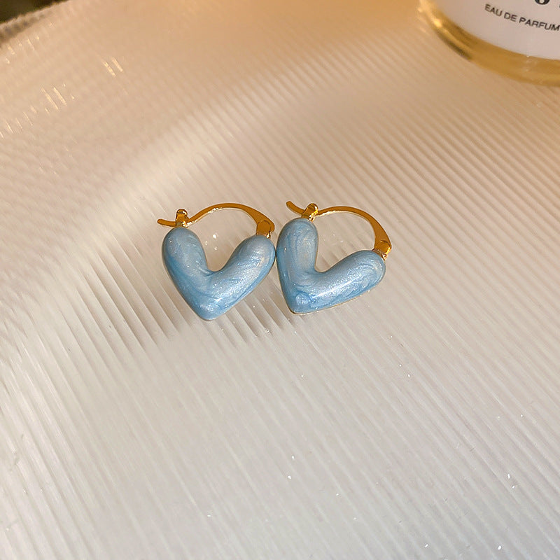 Dripping Love Heart Shape Earrings Women's Accessories Holiday Gift