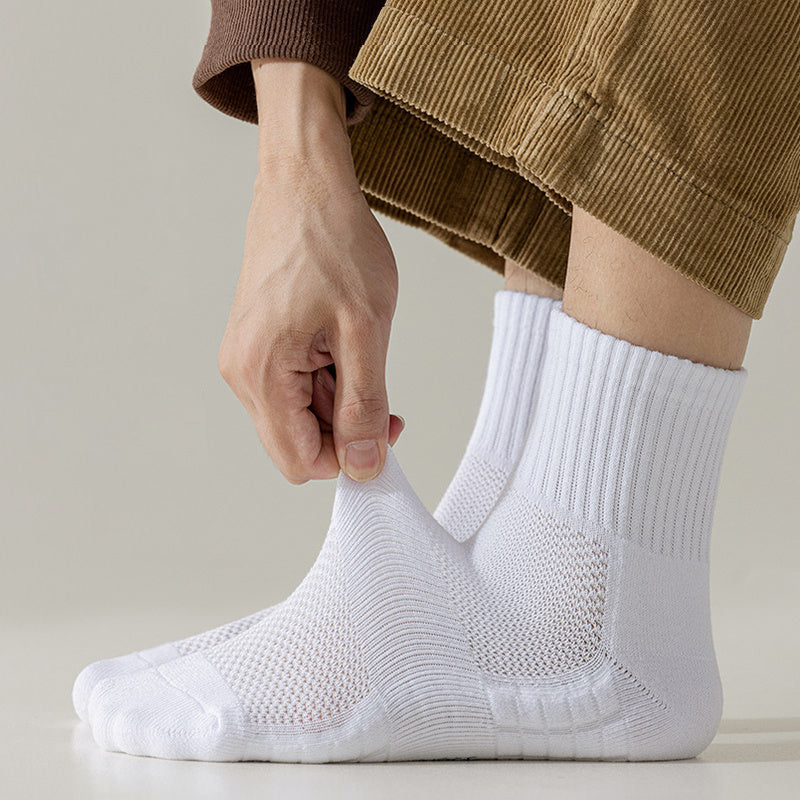 5 Pairs Odor Resistant Sweat Absorbing Socks for Outdoors