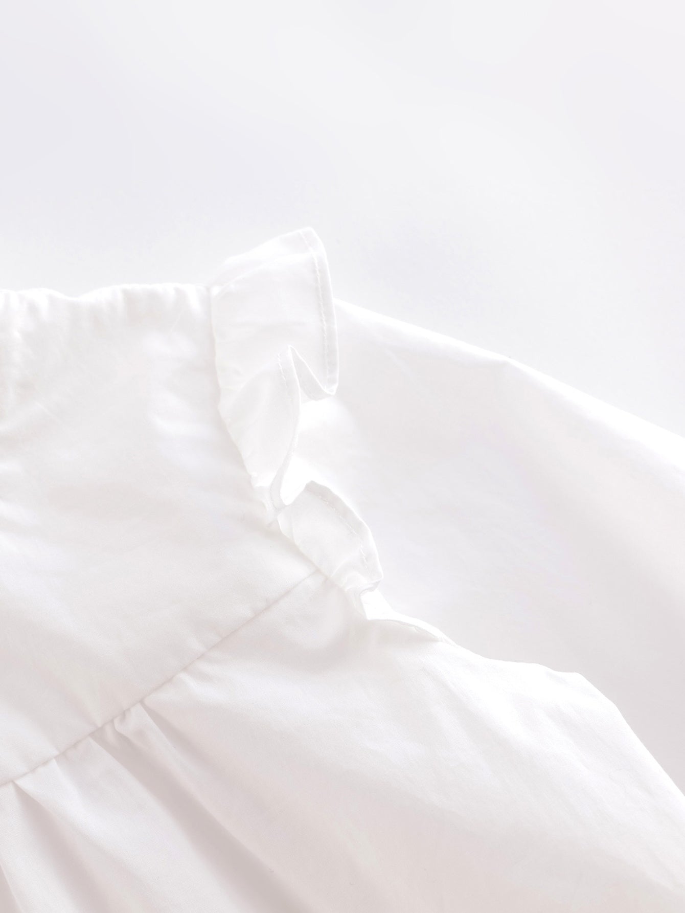 MARC&JANIE Girls Ruffle Stand Collar Cotton Shirt