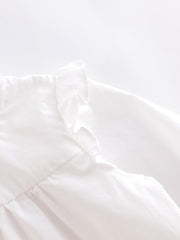 MARC&JANIE Girls Ruffle Stand Collar Cotton Shirt