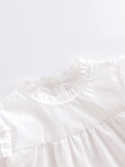 MARC&JANIE Girls Ruffle Stand Collar Cotton Shirt