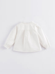 MARC&JANIE Baby Girls Lace Collar Long Sleeve Shirt