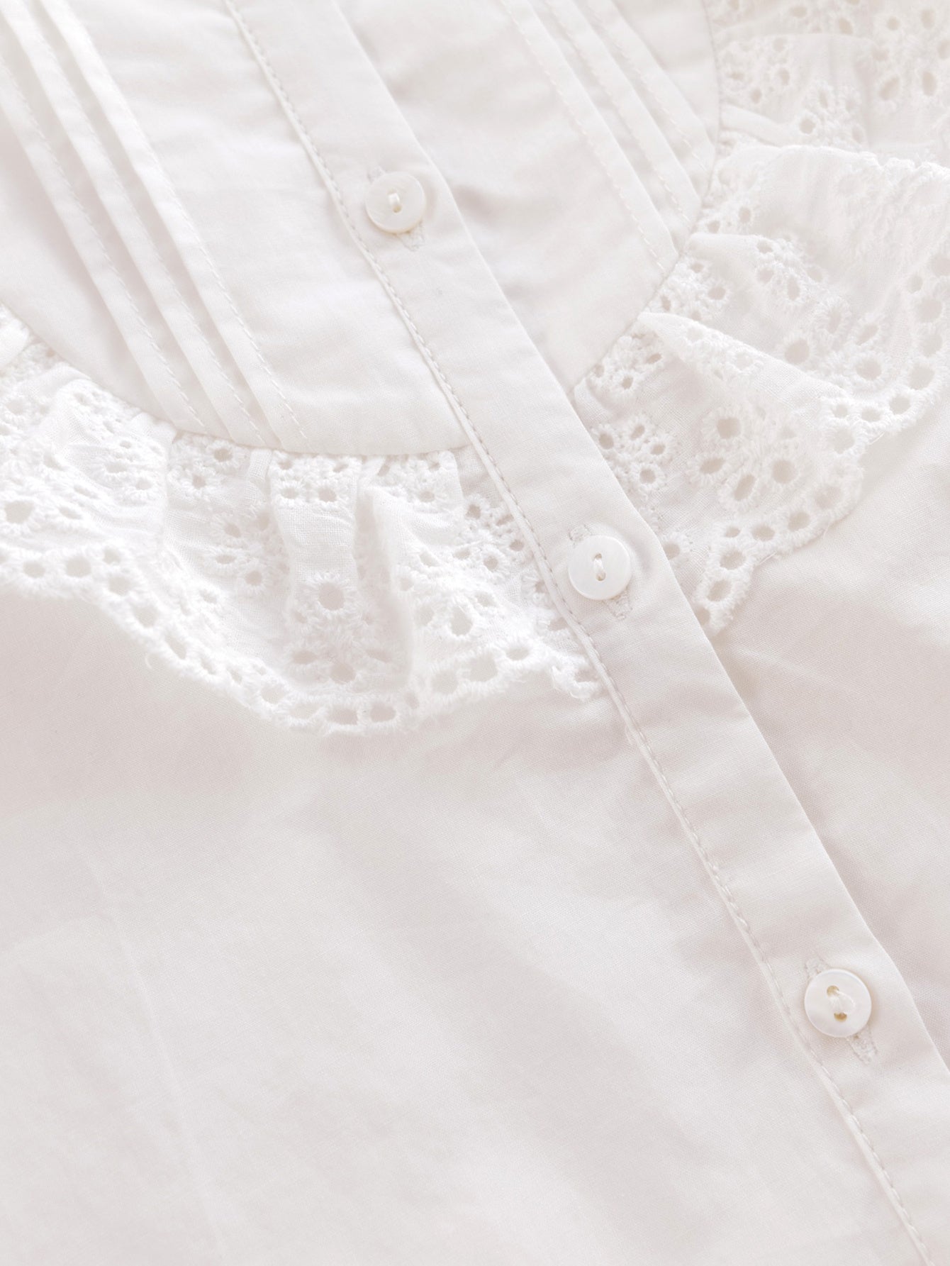 MARC&JANIE Baby Girls Lace Collar Long Sleeve Shirt