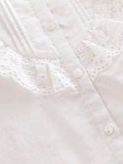 MARC&JANIE Baby Girls Lace Collar Long Sleeve Shirt