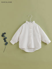 MARC&JANIE Girls Stand Collar Shirt Long Sleeve Kids Blouse