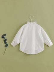 MARC&JANIE Girls Stand Collar Shirt Long Sleeve Kids Blouse
