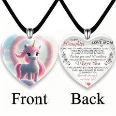 Unicorn Crystal Pendant Necklace Earring Set - Anniversary Gift