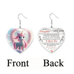Unicorn Crystal Pendant Necklace Earring Set - Anniversary Gift