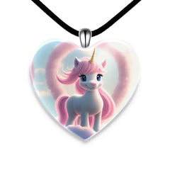 Unicorn Crystal Pendant Necklace Earring Set - Anniversary Gift