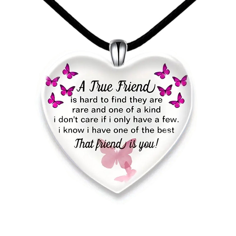 Heart Shaped Crystal Pendant Necklace Earring Set