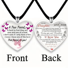 Heart Shaped Crystal Pendant Necklace Earring Set