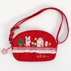 Shoulder Bag Cartoon Rabbit Bear Embroidery Crossbody Bag For Kids