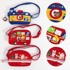 Shoulder Bag Cartoon Rabbit Bear Embroidery Crossbody Bag For Kids