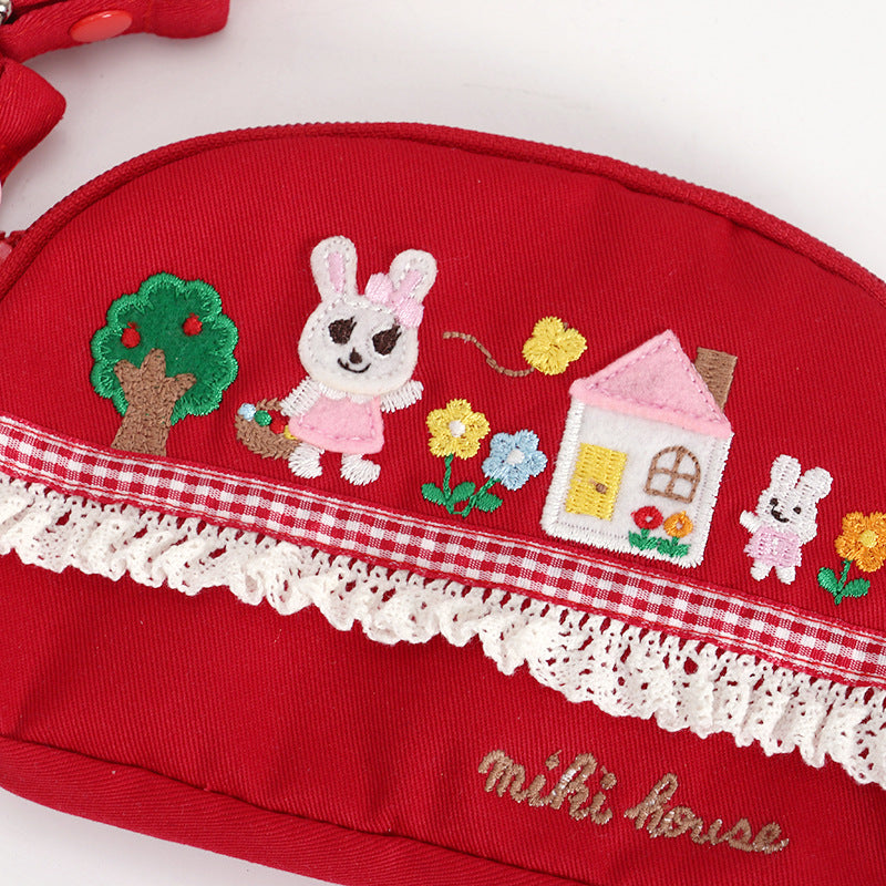 Shoulder Bag Cartoon Rabbit Bear Embroidery Crossbody Bag For Kids