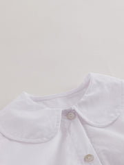 MARC&JANIE Girls Button Down Collared Shirt Preppy Style Kids Shirt