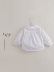 MARC&JANIE Girls Button Down Collared Shirt Preppy Style Kids Shirt