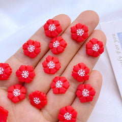 10pcs Christmas Nail Art Charm Flowers 3D DIY Accessories