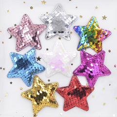 16pcs Glitter Star Patches for Clips and Bands Hair Accessories Decor