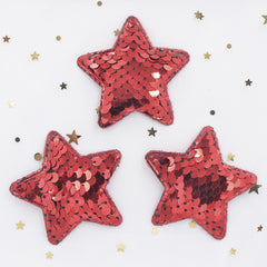 16pcs Glitter Star Patches for Clips and Bands Hair Accessories Decor