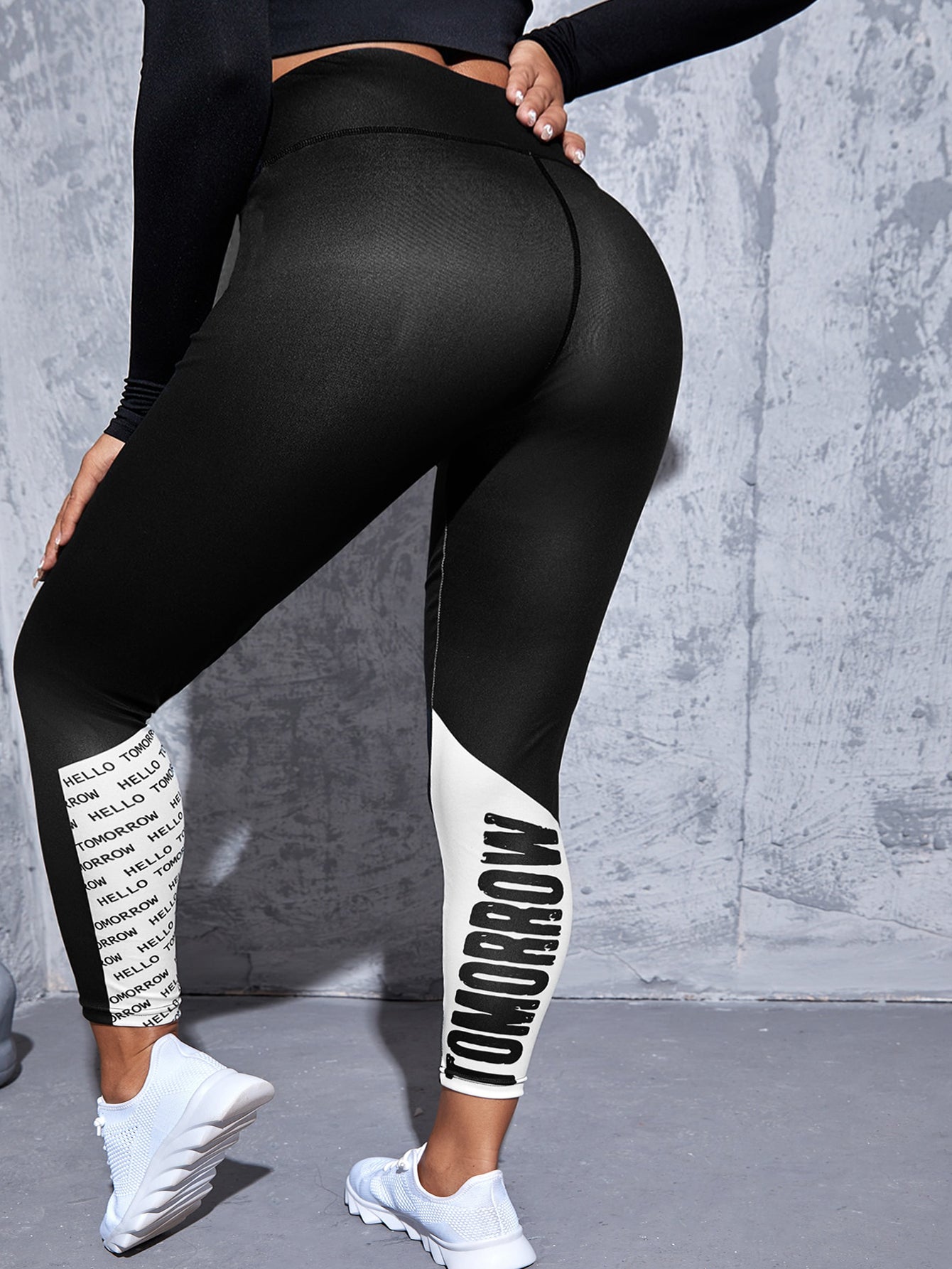 Sports Leggings Wide Waistband High Rise Yoga Pants
