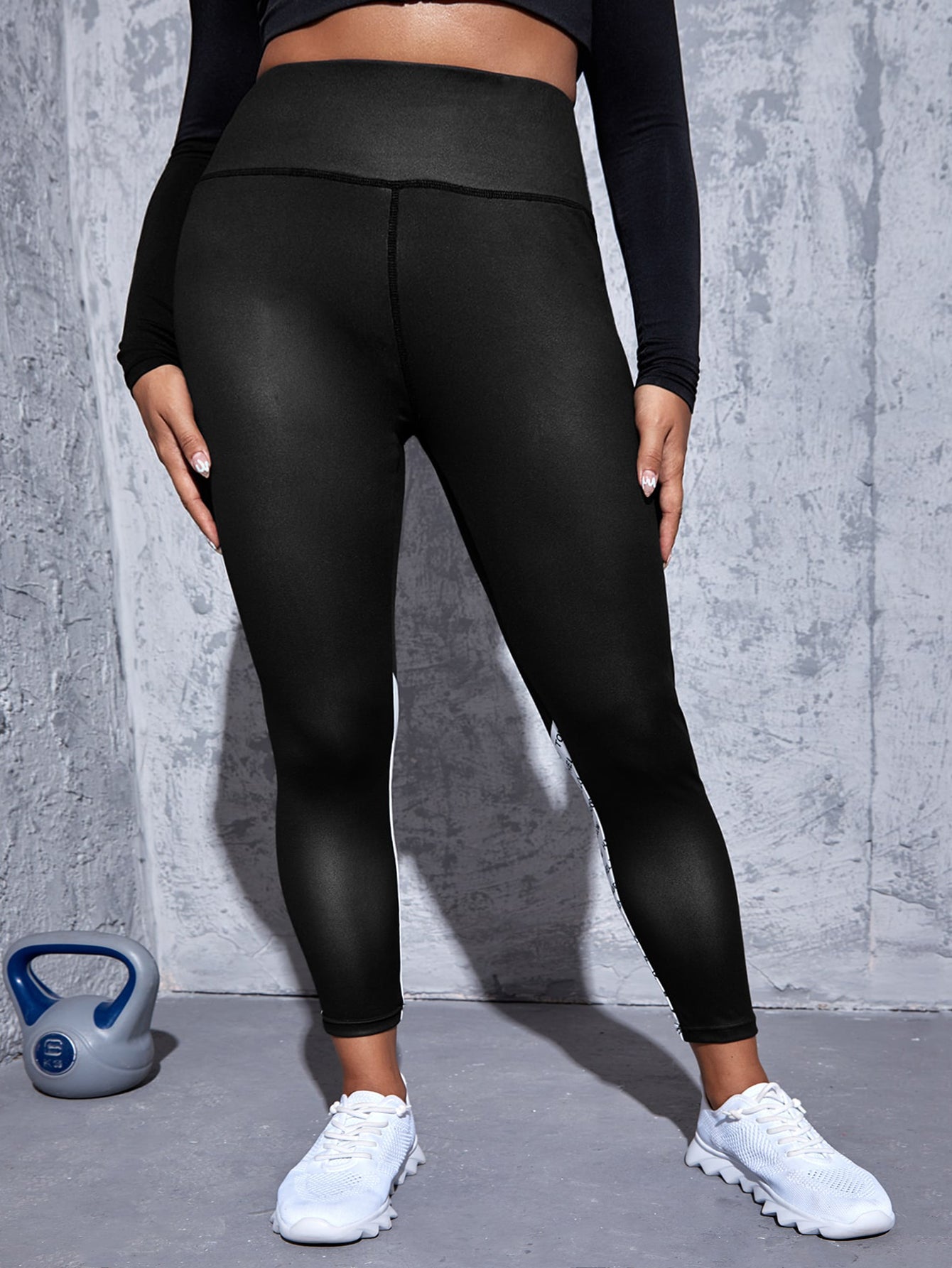 Sports Leggings Wide Waistband High Rise Yoga Pants