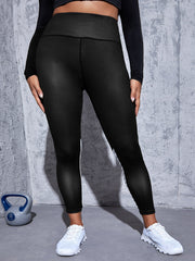 Sports Leggings Wide Waistband High Rise Yoga Pants