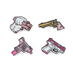 Cartoon Pistol Brooch Student Bag Accessories Brooch