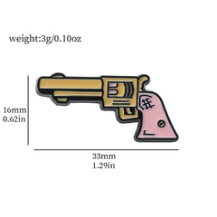 Cartoon Pistol Brooch Student Bag Accessories Brooch
