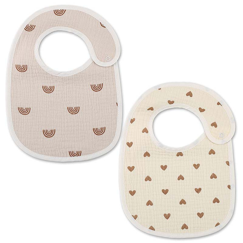 2pcs Newborn Bibs U Shape Burp Cloth Baby Bibs For Toddlers
