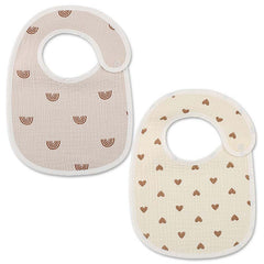 2pcs Newborn Bibs U Shape Burp Cloth Baby Bibs For Toddlers
