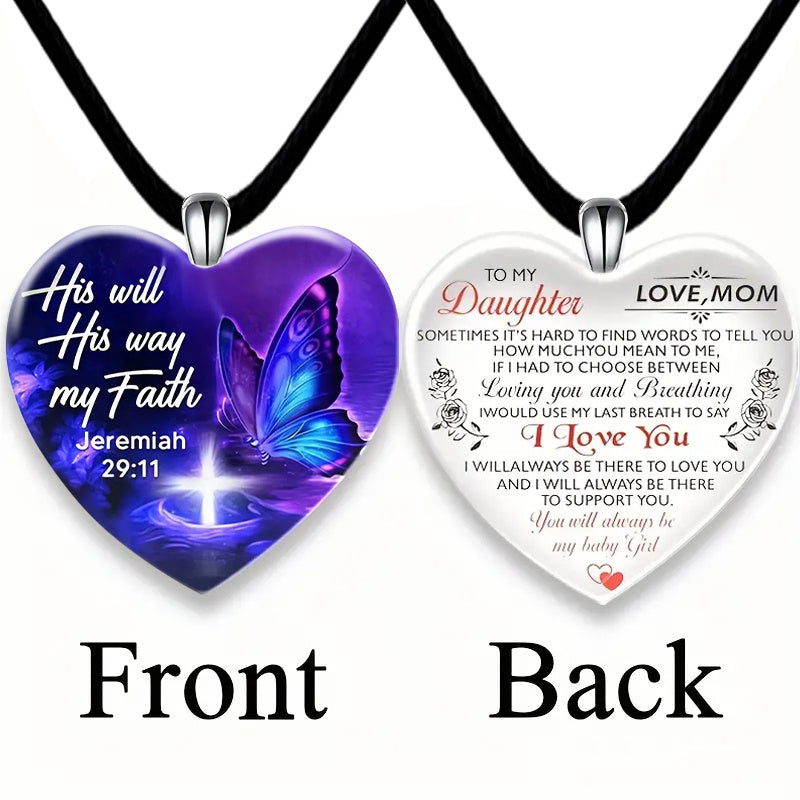Purple Butterfly Crystal Pendant Necklace Earring Set