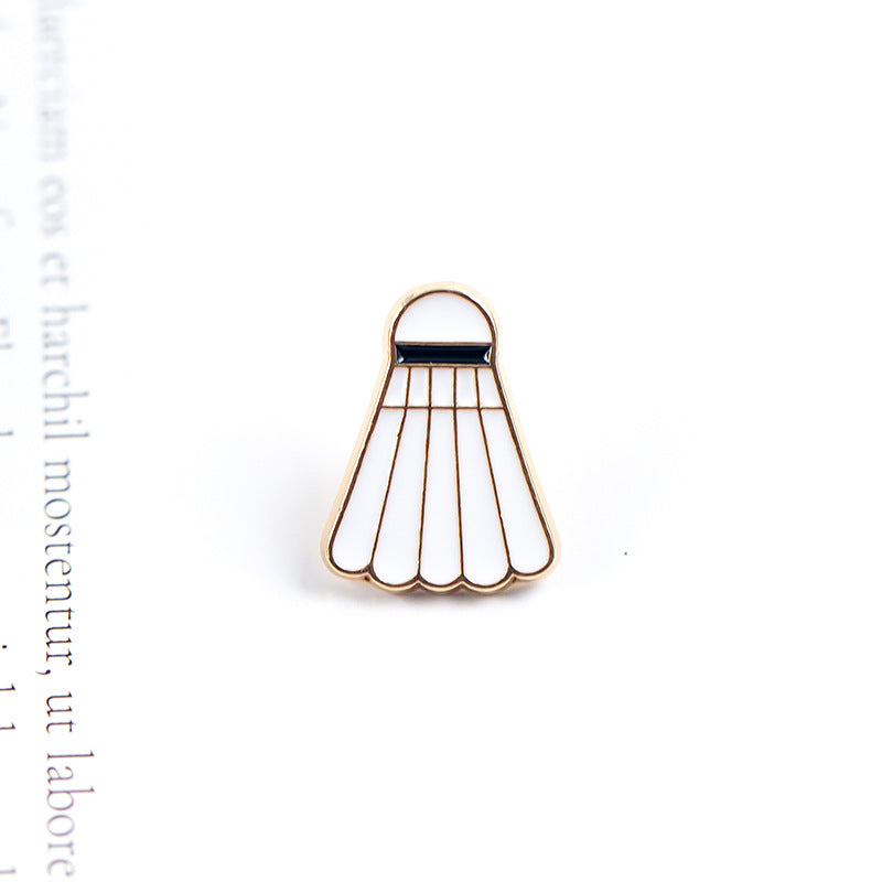 Sports Series Brooch Football Basketball Badminton Pin School Bag Clothes