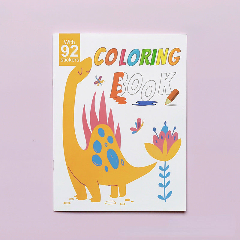 12pgs 2 Stickers Coloring Book Kids Teens