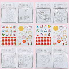 12pgs 2 Stickers Coloring Book Kids Teens