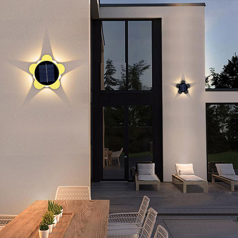 PRVDV Outdoor Wall Light Solar Fence Lamp Waterproof