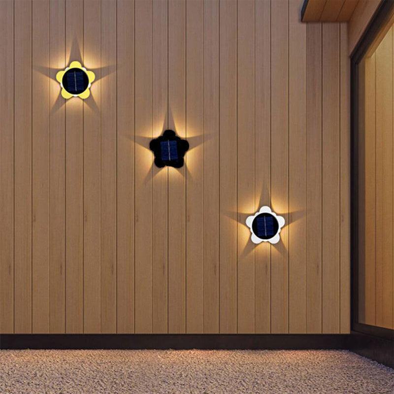 PRVDV Outdoor Wall Light Solar Fence Lamp Waterproof