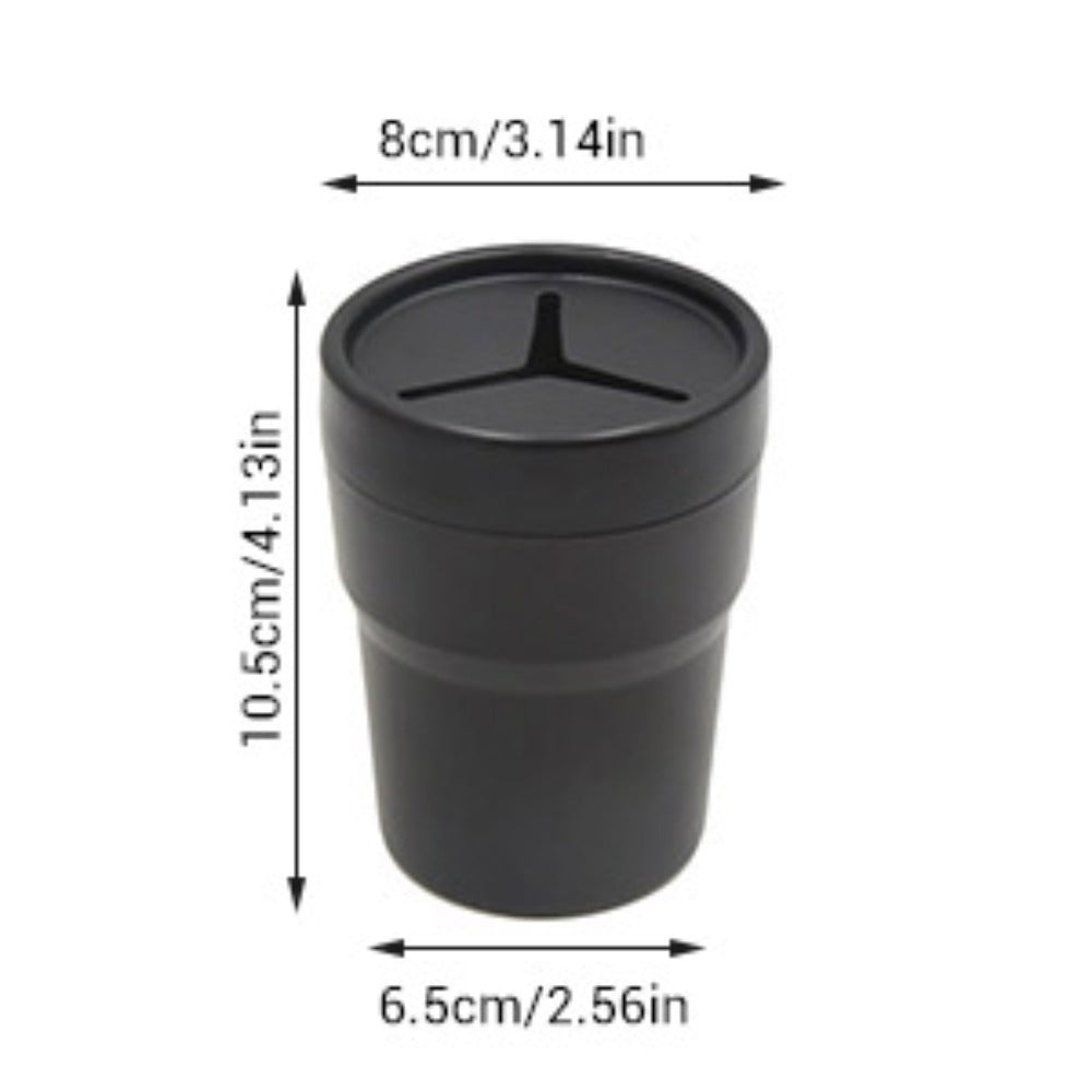 2pcs Car Trash Can With Lid Mini Auto Garbage Can Leakproof Vehicle Trash Bin