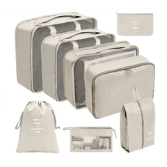 8/11pcs Travel Packing Cubes Mesh Clothes Storage Hanging Toiletry Bag