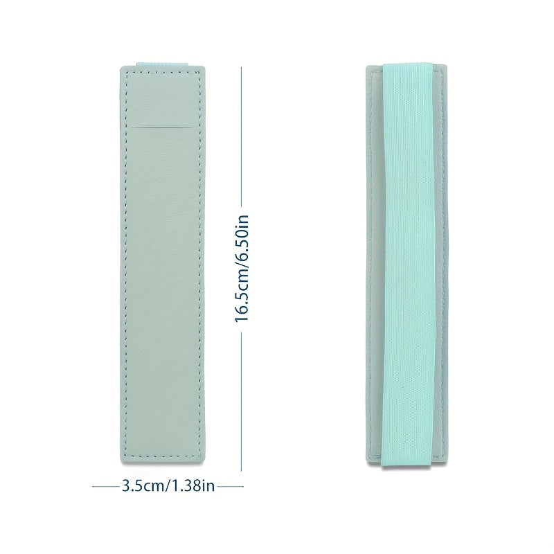 2pcs Leather Pen Holder For Planner - Adjustable Elastic Band Pen Pouch