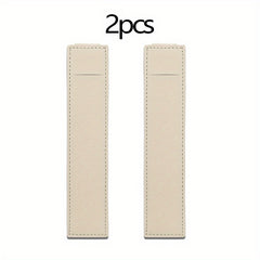 2pcs Leather Pen Holder For Planner - Adjustable Elastic Band Pen Pouch